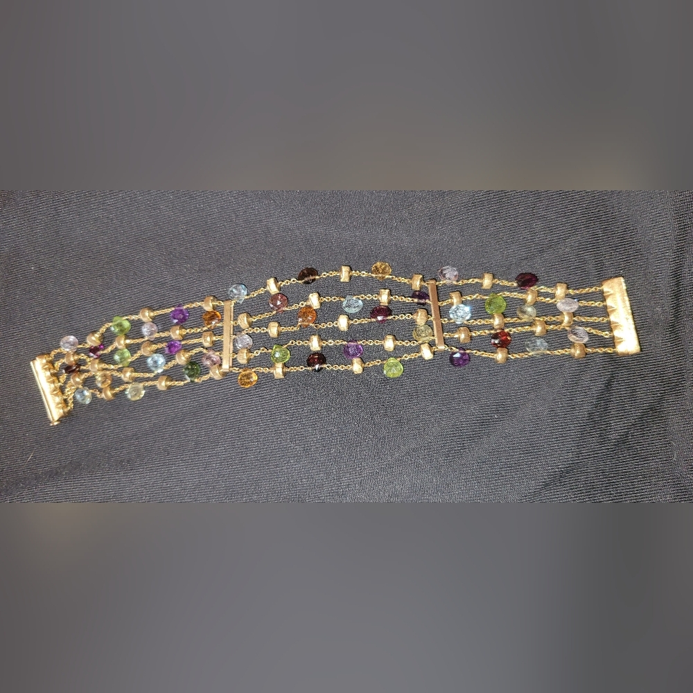 Marco Bicego Mutli Stone 18k Gold Bracelet